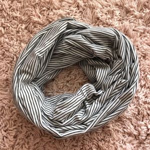 Warm stripe infinity scarf